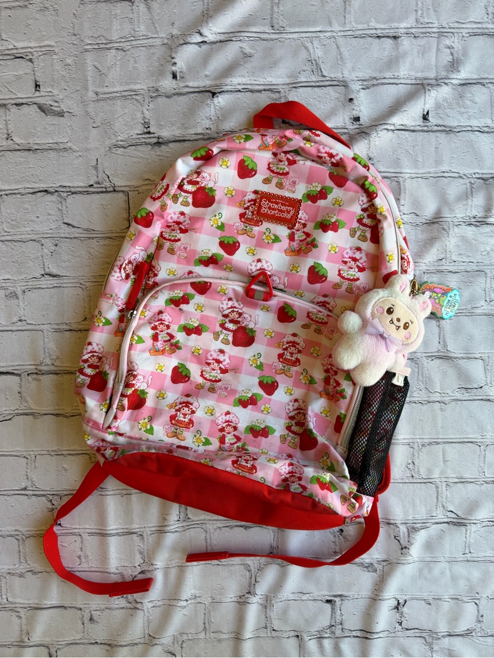 Strawberry Shortcake Backpack With Charms School Kids Retro